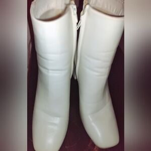 Sugar White Ankle Boots